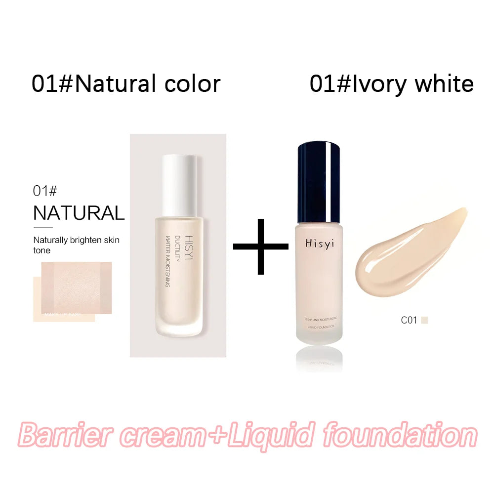 Liquid foundation naturally covers flaws without sticking powder, plain face cream, transparent foundation, conceals blemishes Beauty World Shop