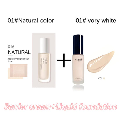 Liquid foundation naturally covers flaws without sticking powder, plain face cream, transparent foundation, conceals blemishes Beauty World Shop