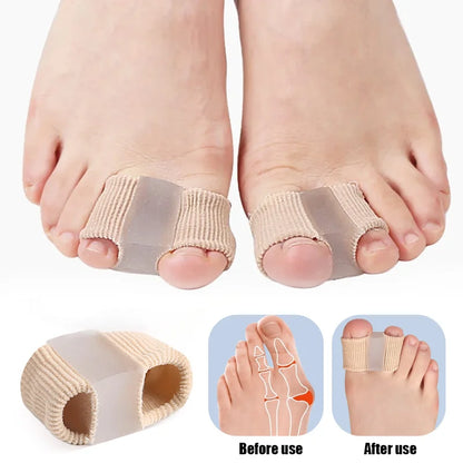 Gel Bunion Toe Separators W/Fabric Lining for Big Toe, Silicone Toe Spacers Bunion Correctors for Overlapping Toe Protector Beauty Trend Shop