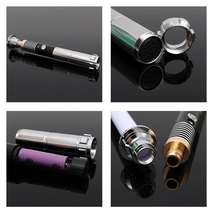 Luke RGB 16 Color Variable Metal Handle Lightsaber With Hitting Sound Effect FX Duel Lightsaber Metal Aluminum Handle Lightsaber Beauty World Shop