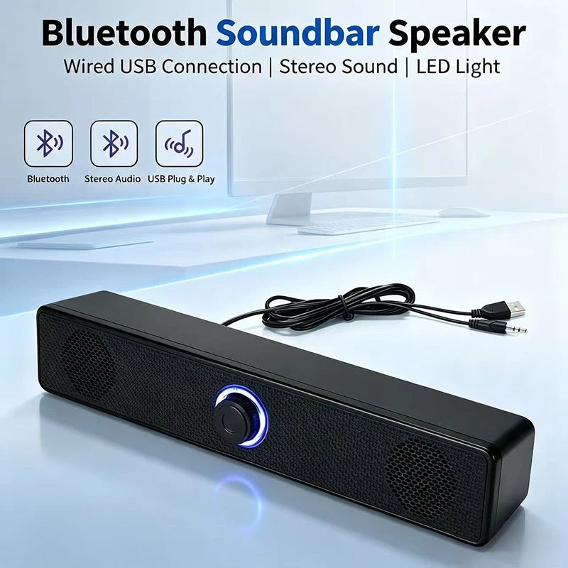 Wired Wireless Bluetooth Speaker Sound Box Bar Soundbar Computer PC TV Laptop Desktop Music Portable Caixa De Som Audio System Beauty World Shop