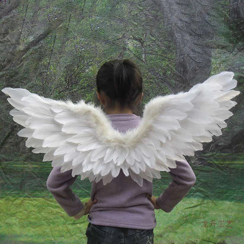 Kids Adult Party Swallow White Angel Feather Wings Halo Magic Wands Cosplay Elastic Straps Wedding Halloween Christmas Birthday Beauty World Shop
