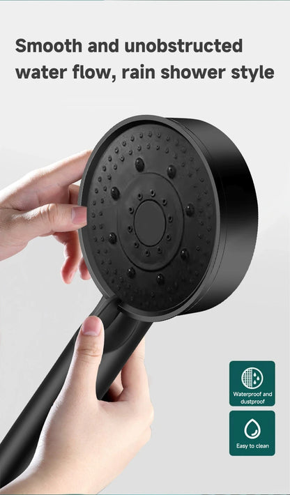 5 Modes Pressure Boost Shower Head Multifunction Adjustable Large Water Shower Nozzle Massage Bathroom Accessory Beauty World Shop