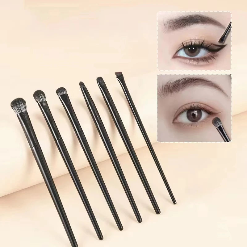 6-Piece Eye Makeup Brush Set: Professional Soft Contour Eyeshadow Brush, Small Eye Makeup Brushes for Detailed Eye Makeup, Facia Beauty World Shop