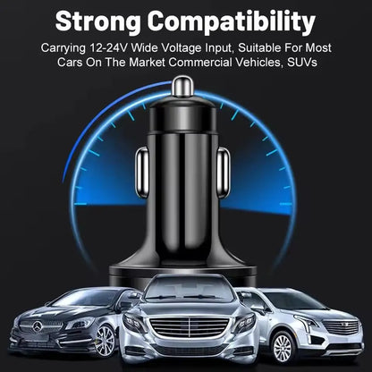 300W PD Car Charger QC3.1 Fast Charge 4USB+2PD ports Car Cigarette Lighter Plug Car Charger Flash Charge with Digital Display Beauty Trend Shop