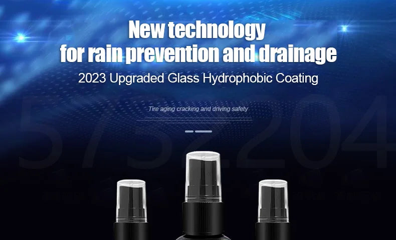 Car Glass Anti-rain Water Spray Repellent Nano Coating Hydrophobic Waterproof Agent Oil Film Removing  Auto Glass Film Agent Beauty World Shop