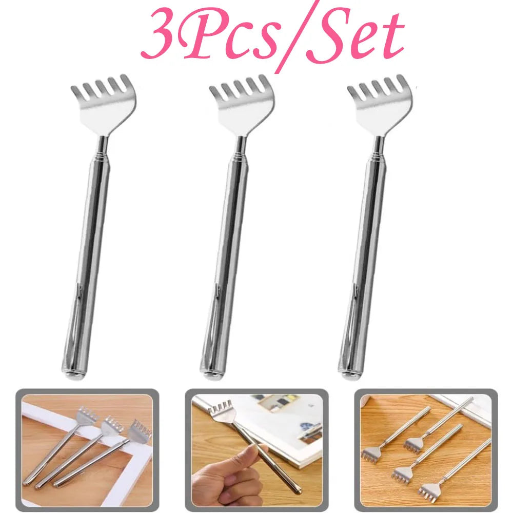 silvery Telescopic Back Scratcher,  Portable Extendable Stainless Steel  Scratchers for Men Women ，Mothers Gifts，Gifts For Men，G Beauty World Shop