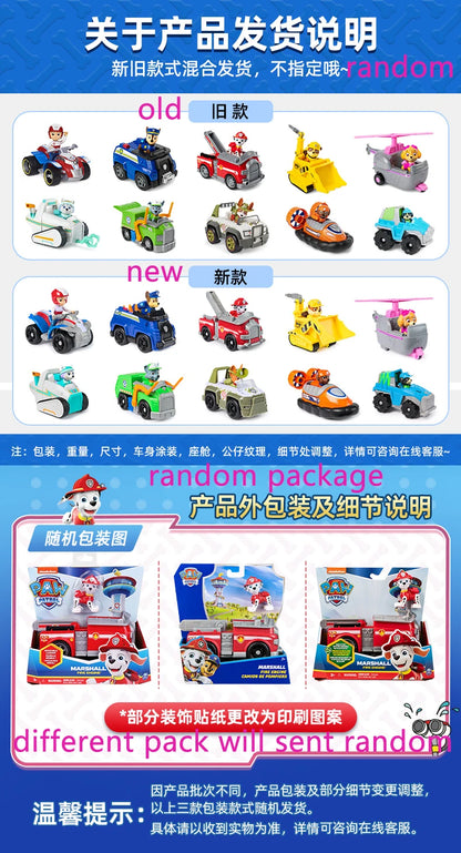 10kinds Genuine Paw Patrol Everest Ryder Rex Skye Chase Rocky Zuma Vehicle with Collectible Figure Birthday Gift Children Toy Beauty World Shop
