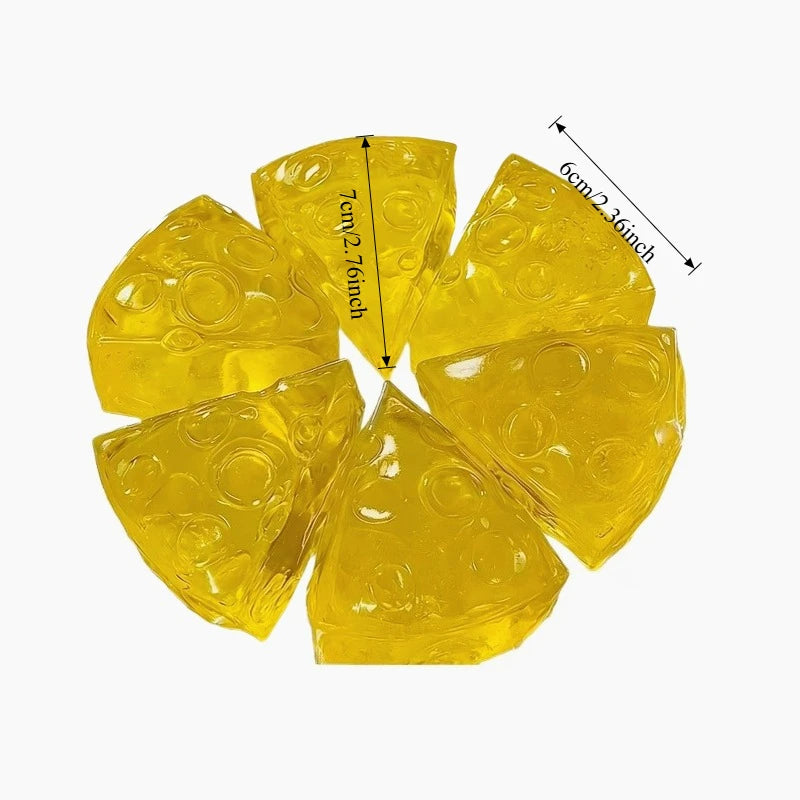 Squishy Honey Cheese Square Fidgets Toys Super Soft Mochi Cheese Squeeze Toy Funny Anti-stress Sensory Toy for Kids Adults Beauty World Shop