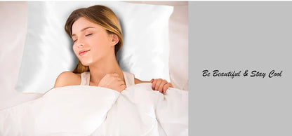 JuwenSilk silky stain pillowcase silky pillowcase natural silk pillowcase mulberry silk pillow case standard queen k Beauty World Shop