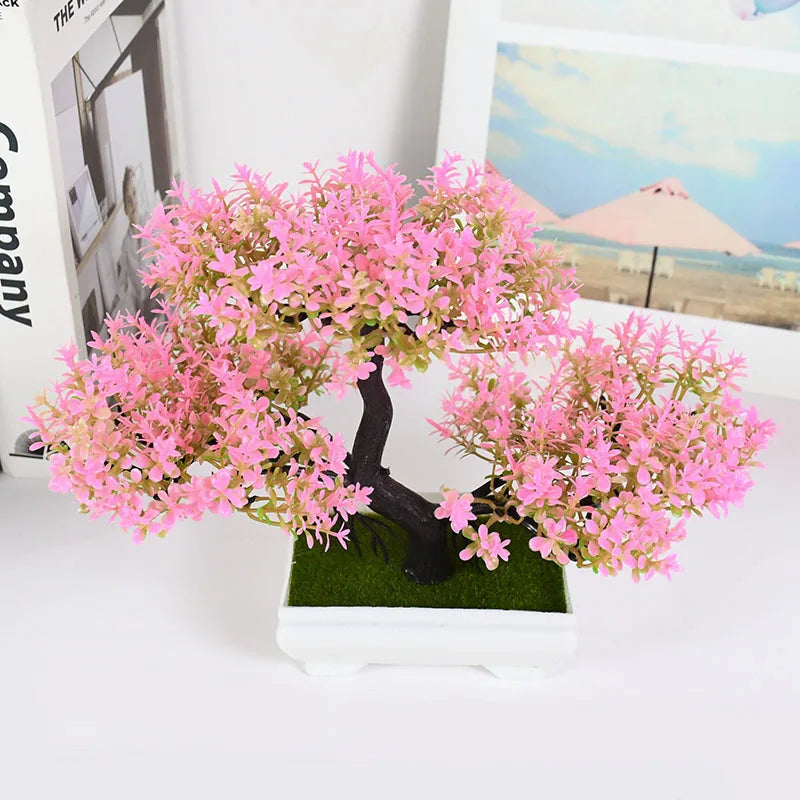 Artificial Plants Bonsai Small Tree Pot Fake Plant Flowers Potted Ornaments For Home Room Table Decoration Hotel Garden Decor Beauty World Shop