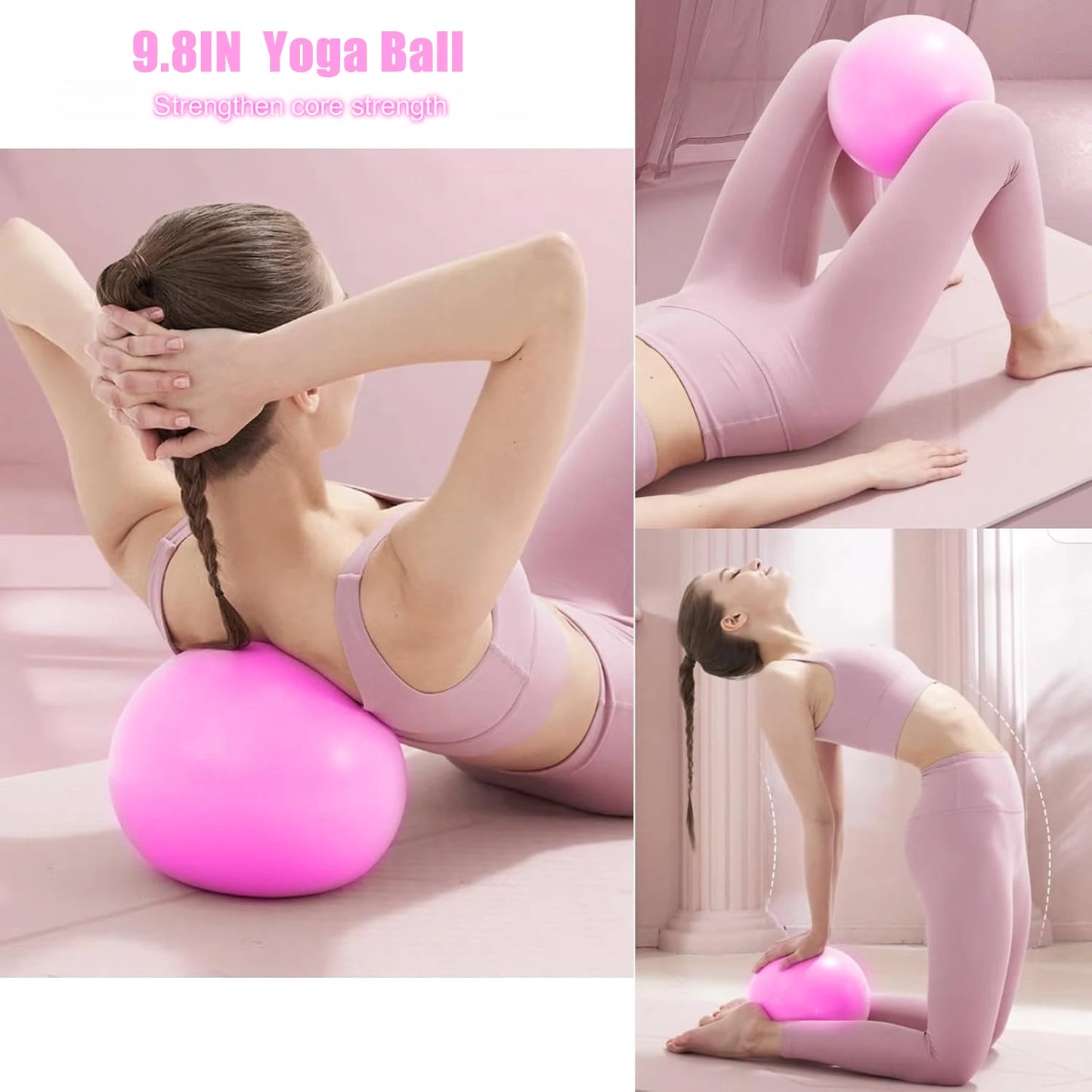 NEW Pilates Ball And Ring Set Pilates Fitness Ring Resistance Band Exercise Workout Fitness Equipment For Pregnancy Postpartum Beauty World Shop