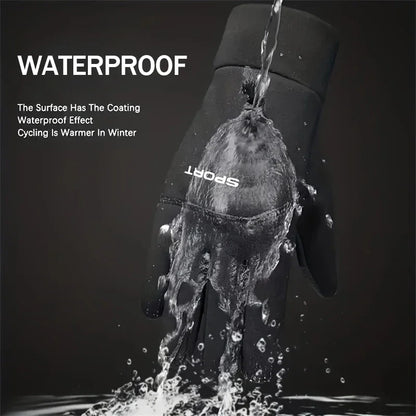 Winter Warm Gloves Touch Screen Windproof Cold-proof Cycling Gloves, Men's Women's Running, Hiking Skiing Gloves Beauty World Shop