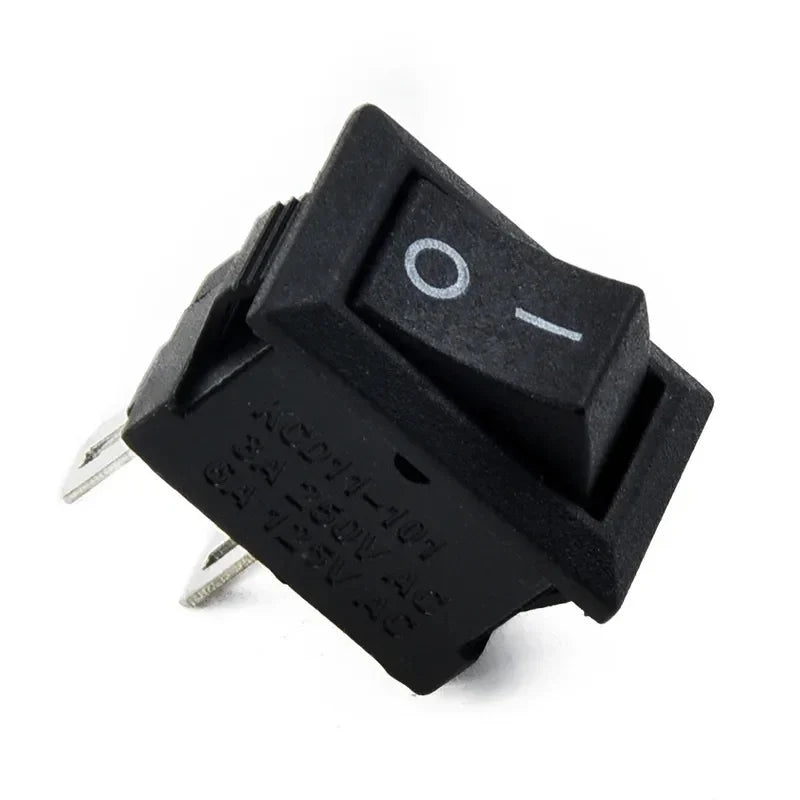 10 Pcs round Rocker Switches 250V 3A 2-Pin ON/OFF Toggle SPST for Auto Car Truck Boat 10x15mm Beauty Trend Shop