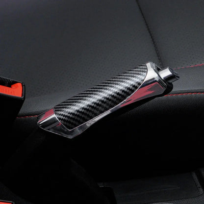 Universal Car Handbrake Grip Protect Cover Styling Wooden Carbon Fiber Decor High Quality ABS Smooth SUV Interior Accessory Beauty World Shop