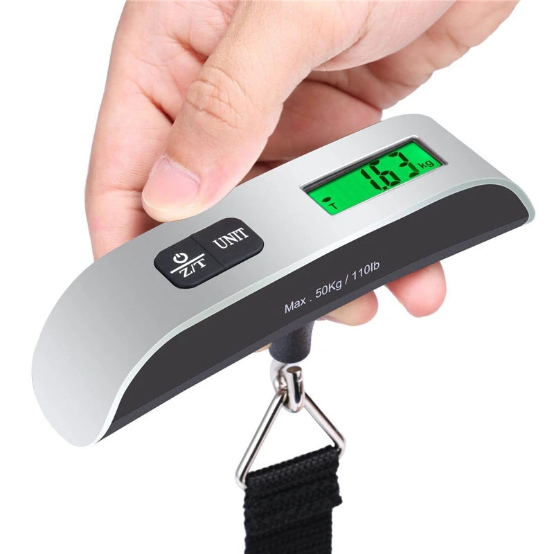 Portable Scale Digital LCD Display 110lb/50kg Electronic Luggage Hanging Suitcase Travel Weighs Baggage Bag Weight Balance Tools Beauty World Shop