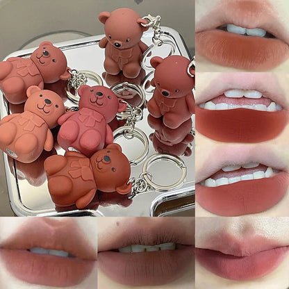 ART VALUE Bearland Velvet Lip Clay — 6-Color Bear Lip Clay, Natural Matte Finish, Skin-Brightening Lip Glaze Beauty Trend Shop
