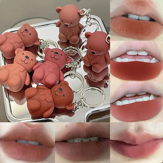 ART VALUE Bearland Velvet Lip Clay — 6-Color Bear Lip Clay, Natural Matte Finish, Skin-Brightening Lip Glaze Beauty Trend Shop