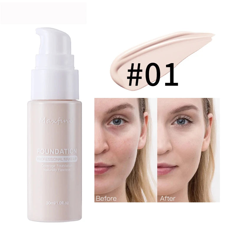 Liquid Foundation Effective Concealer Waterproof Sweat-resistant Makeup Professional Cosmetics Beauty World Shop