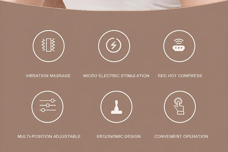 Electric Gua Sha Massager, Heating Body Massage Brush for Neck, Shoulder, Back, Legs and Abdomen, Portable Warm Massage Device f Beauty World Shop