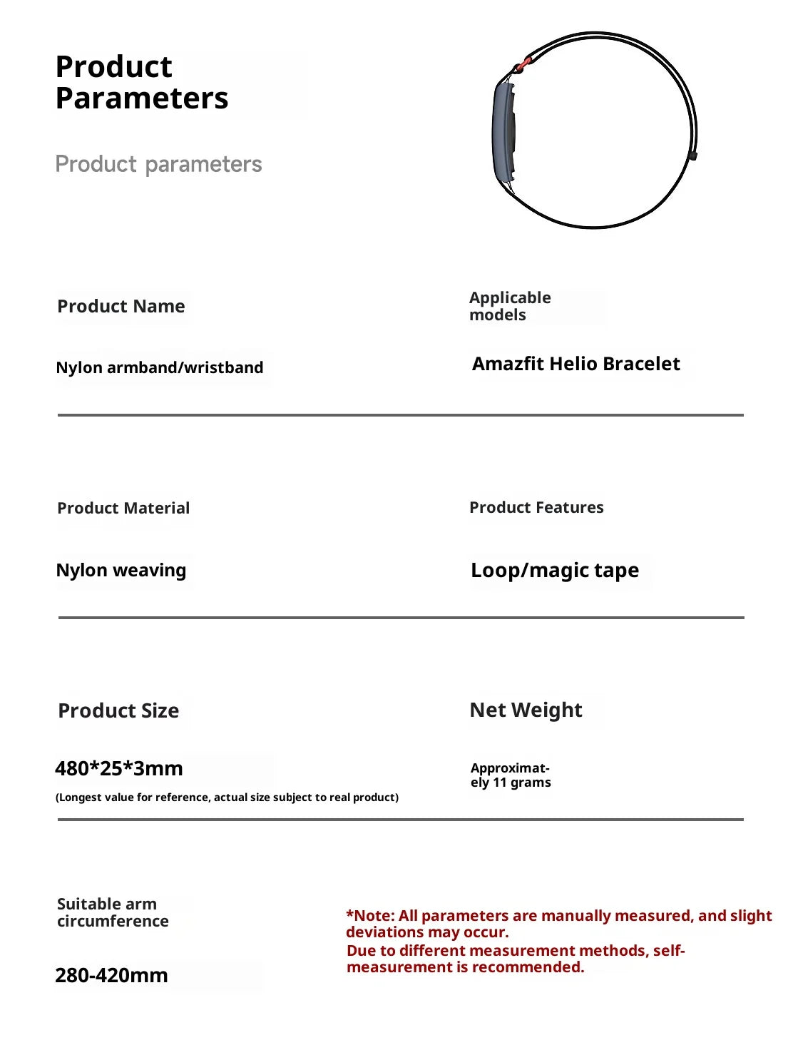 Nylon Replacement Band Compatible with Amazfit Helio Strap Adjustable Breathable Sport Wristband for Fitness Tracker Comfortable Beauty World Shop