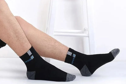 10/5/3pairs Breathable Con Sports Stockings Men Bamboo Fiber Autumn and Winter Men Socks Sweat Absorption Deodorant Business Sox Beauty World Shop