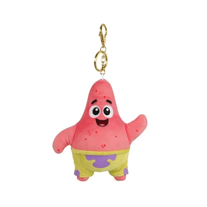 Kawaii Cartoon Spongebob Patrick Star Plush Toy Keychain Stitch Creative Gary Backpack Pendant Squidward Tentacles Friends Gifts Beauty World Shop