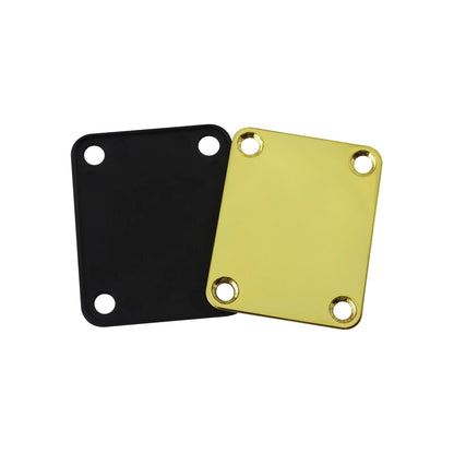 1Set  Bass Guitar Neck Plate,Electric Guitar Neck Joint Connecting Strengthen Plate with Plastic Back Plate & Mounting Screws Beauty World Shop