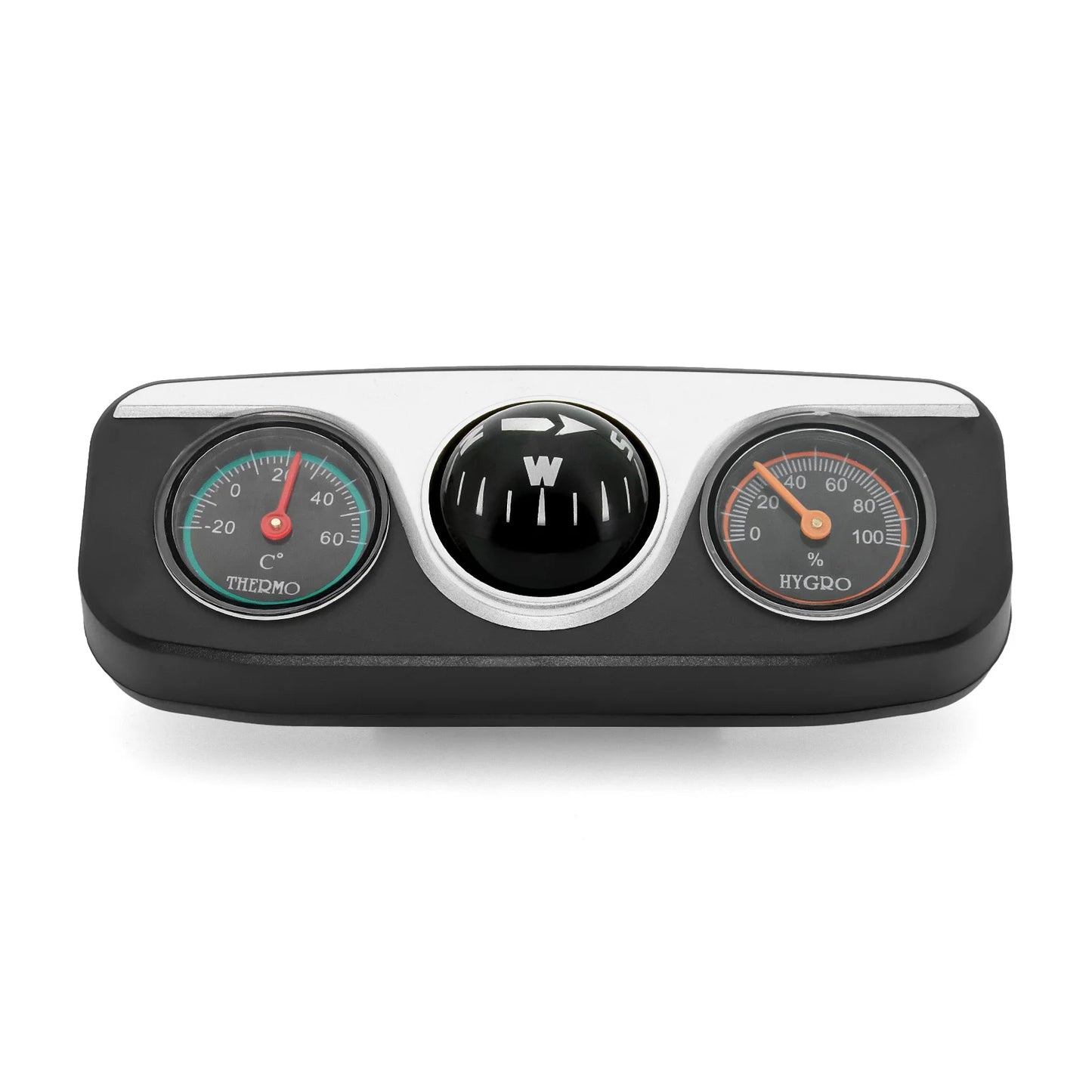 Car Ornaments Decoration 3 in 1 Guide Ball Compass For Auto Boat Vehicles Thermometer Compass Hygrometer Interior Accessories Beauty World Shop