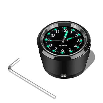 Aluminum Quartz Watch Luminous Clock Handlebar Mount for Motorcycle Scooter Bicycle Handlebar Waterproof Time Display Universal Beauty World Shop