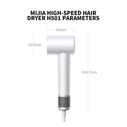New MIJIA H501 High Speed Anion Hair Dryers Wind Speed 62m/s 1600W 110000 Rpm Professional Hair Care Quick Drye Negative Ion Beauty World Shop
