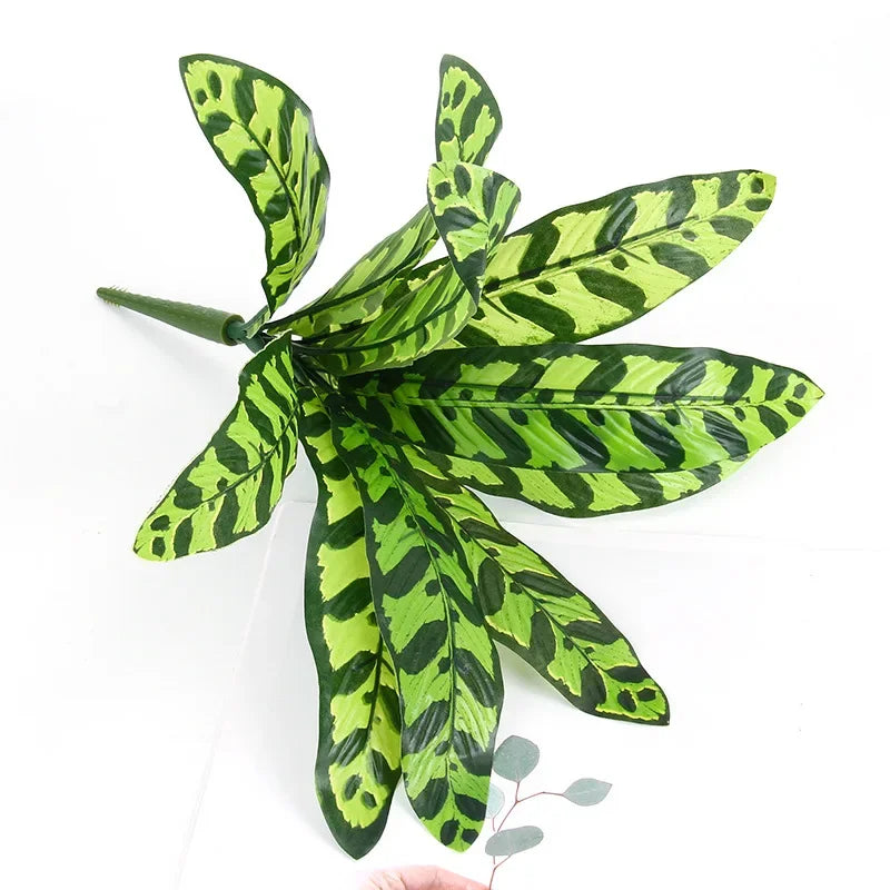 Artificial Plants Leaves Silk Tortoiseshell Leaf Dieffenbough Fake Small Fairy Taro Simulation Green Plant Living Room Decor Beauty World Shop