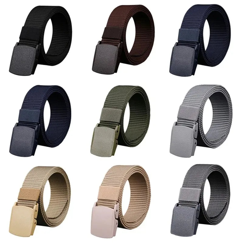 New Men's Automatic Buckle Belt Outdoor Hunting Hiking Daily Work Sports Tactical Waist Belt Hunting Clothing Accessory Beauty Fashion