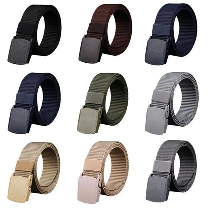 New Men's Automatic Buckle Belt Outdoor Hunting Hiking Daily Work Sports Tactical Waist Belt Hunting Clothing Accessory Beauty Fashion