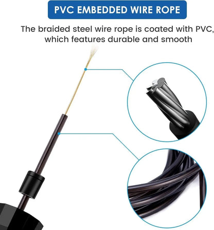 Jump Rope, Tangle-Free Rapid Speed Jumping Rope Cable with Ball Bearings for Women, Men, and Kids, Adjustable Steel Jump Rope Beauty World Shop