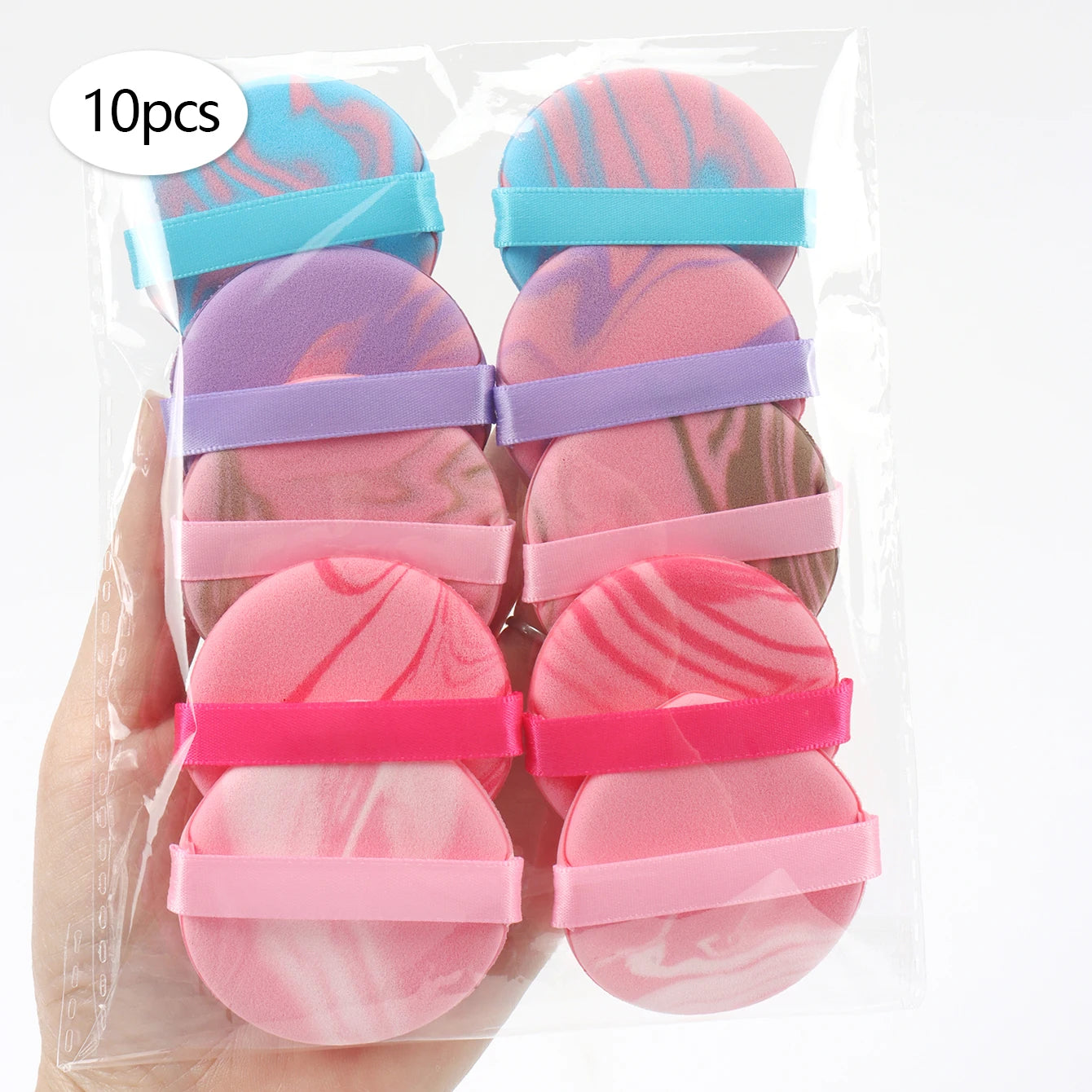 Air Cushion Powder Puff 10-20-30-50 Bags Random Colors and Shapes. Contains Air Cushion Powder Puff, Latex-Free Sponge Mix and Beauty World Shop