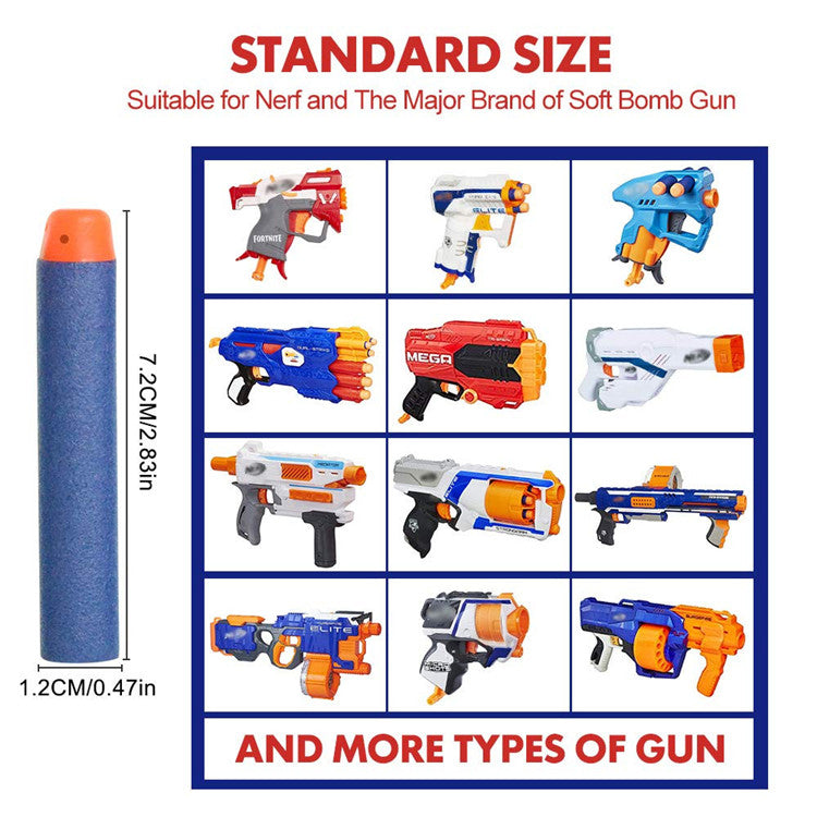 Blue Soft Hollow Hole Head Bullets 7.2cm For Nerf Refill Darts Toy Gun Bullets For Nerf Series Blasters Xmas Kid Children Gift Beauty Fashion