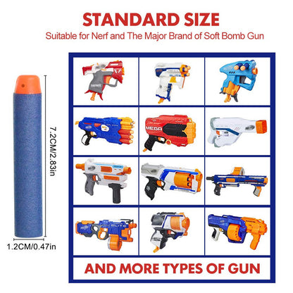 Blue Soft Hollow Hole Head Bullets 7.2cm For Nerf Refill Darts Toy Gun Bullets For Nerf Series Blasters Xmas Kid Children Gift Beauty Fashion