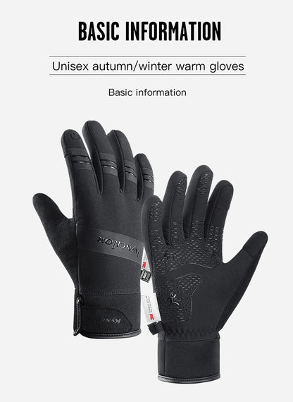 3M Ski Gloves Black Waterproof Winter Warm Cycling Outdoor Sports Running Riding Motorcycle Touch Screen Snowboard Gloves Men Beauty World Shop