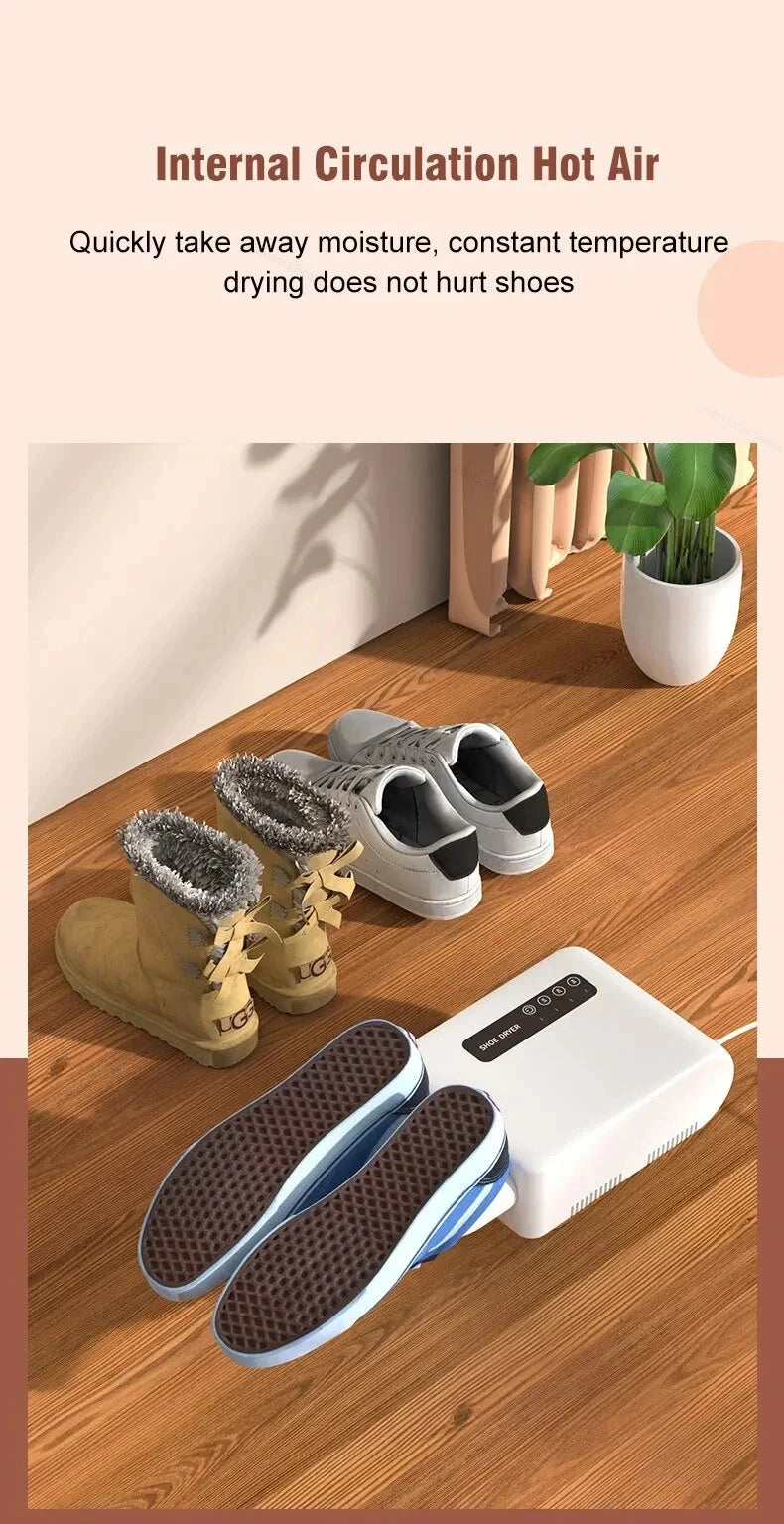 220V Electric Shoe Dryer, Portable Shoe & Boot Drying Machine with Sterilization Deodorization, Heated Foot Protector for Gloves Beauty World Shop