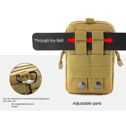 Mobile Phone Case Pouch Waist Bag Waterproof Nylon Multifunction Casual Men Waist Pack Male Small Bag Beauty World Shop