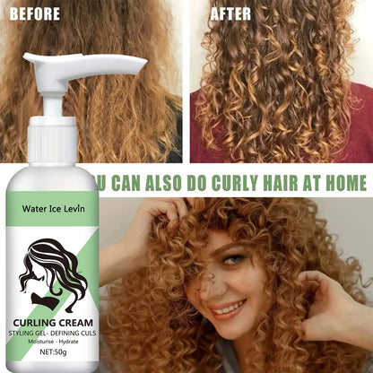 Curly hair Styling cream, moisturizing and smoothing formula, enhances the elasticity and shine of curly hair, easy to set Beauty World Shop