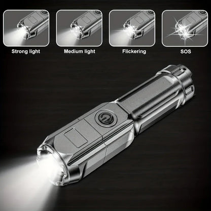 Powerful LED Flashlight Rechargeable USB Waterproof Zoom Fishing Hunting Camping 100,00 Lumen Tactical Flashlight LED Torch Beauty World Shop