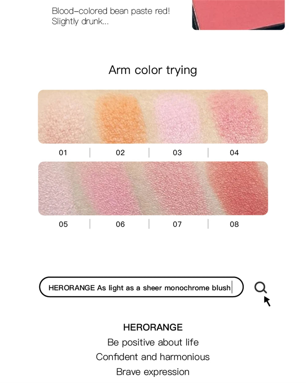 Monochrome Matte Blusher Palette Soft Silky Cheek Natural Facial Rouge Plate Lasting Nude Low Saturation Powder Blusher Disk Beauty World Shop