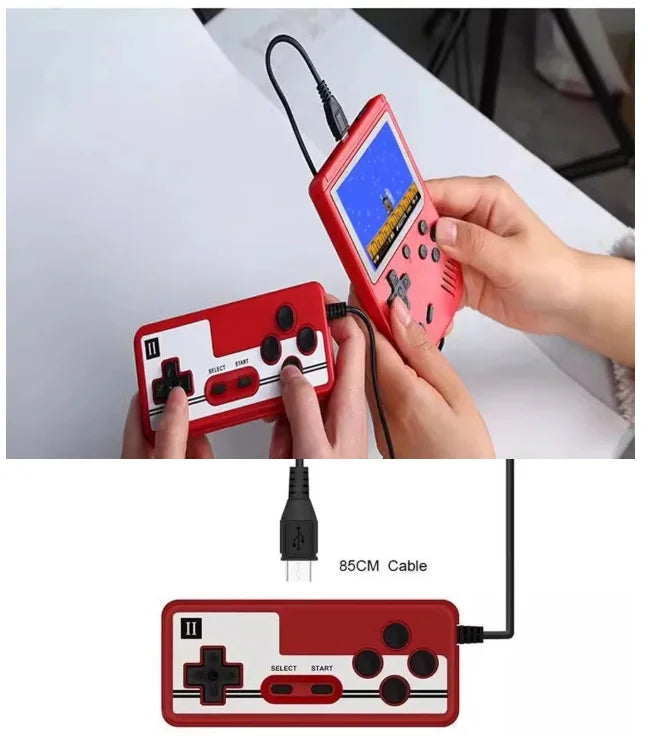 Red Retro Handheld Game Console for Kids  400 Classic Games  Rechargeable   TV-Connectable Beauty Fashion