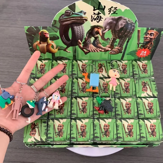 24PCS Fun Italian Brainrot Blind Box Toy Tungtungtung Sahur Tralarero Tralala Game Mini Model Blind Box Birthday Gift Toys Beauty World Shop