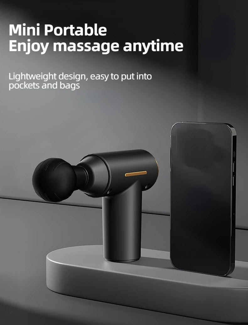 Portable Mini Muscle Massage Gun Vibration Massage Gun Body Neck Back Pain Gout Relief Deep Muscle Relaxation Massager Tools Beauty World Shop