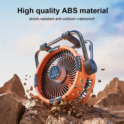 Camping Fan 20000mAh Rechargeable Portable Outdoor Camping Fan Air Circulators Wireless Tent Ceiling Fans with Hook and Light Beauty World Shop