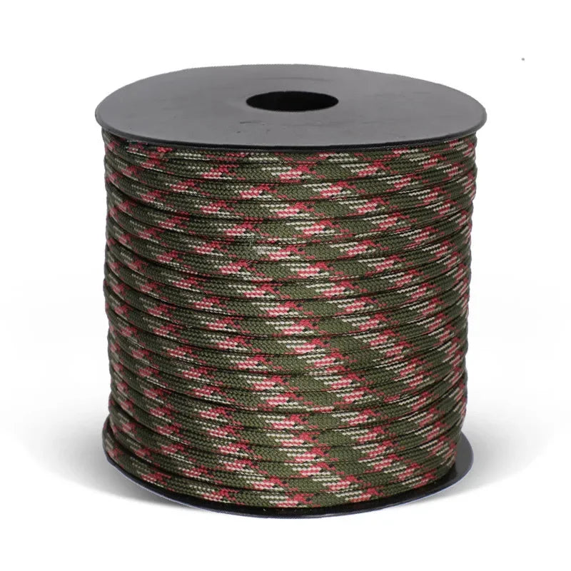 50m 650 Military Paracord 9 Strand 4mm Tactical Parachute Cord Camping Accessories DIY Weaving Rope Outdoor Survival Equipment Beauty World Shop