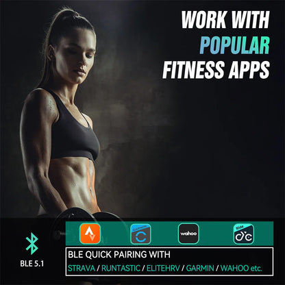 CYCPLUS Heart Rate Sensor Armband Wrist Belt Bluetooth ANT+ Fitness Monitor for Garmin Wahoo GPS Bike Computer Beauty World Shop